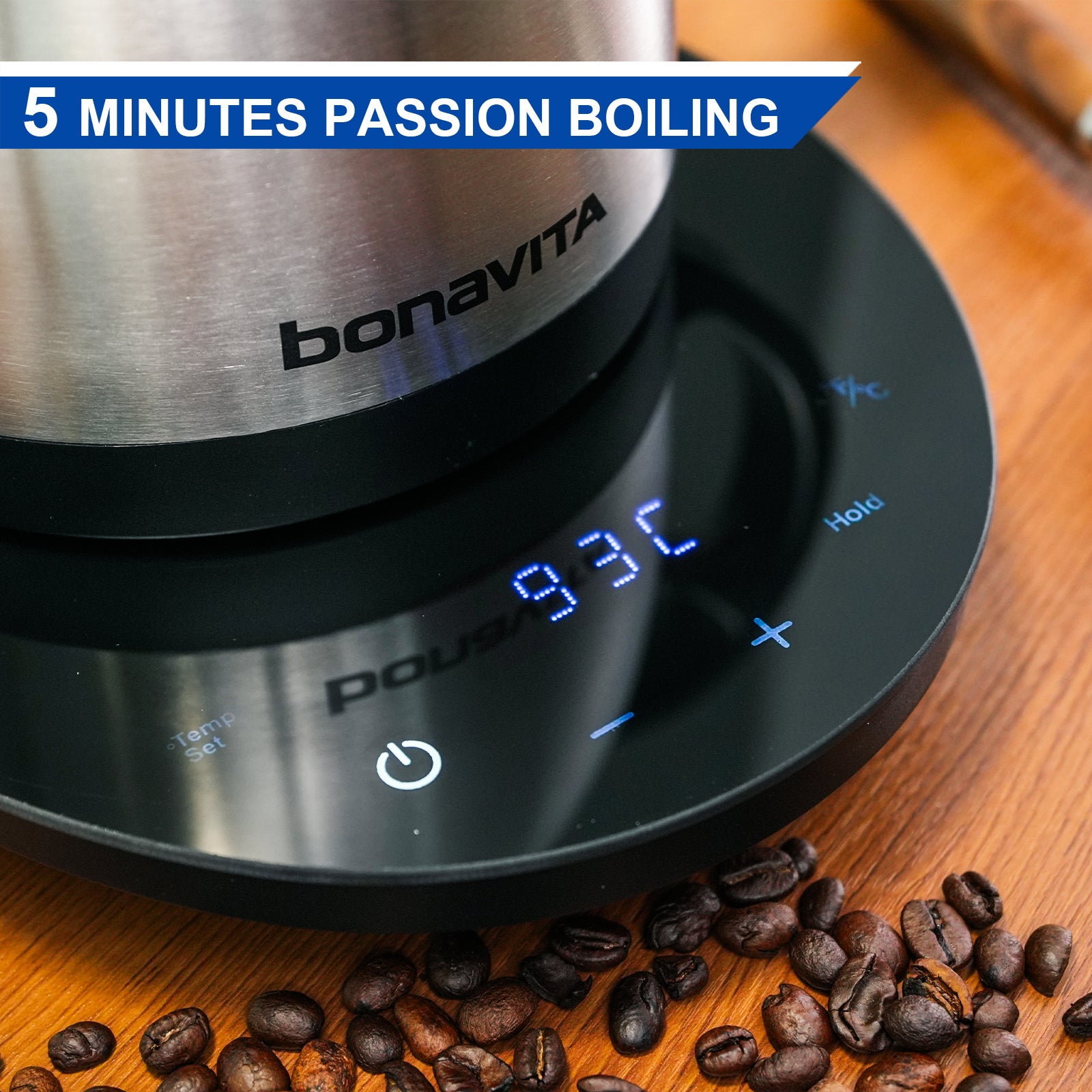 Bonavita Cosmopolitan 1.0L Gooseneck Precision Temperature Electric Kettle